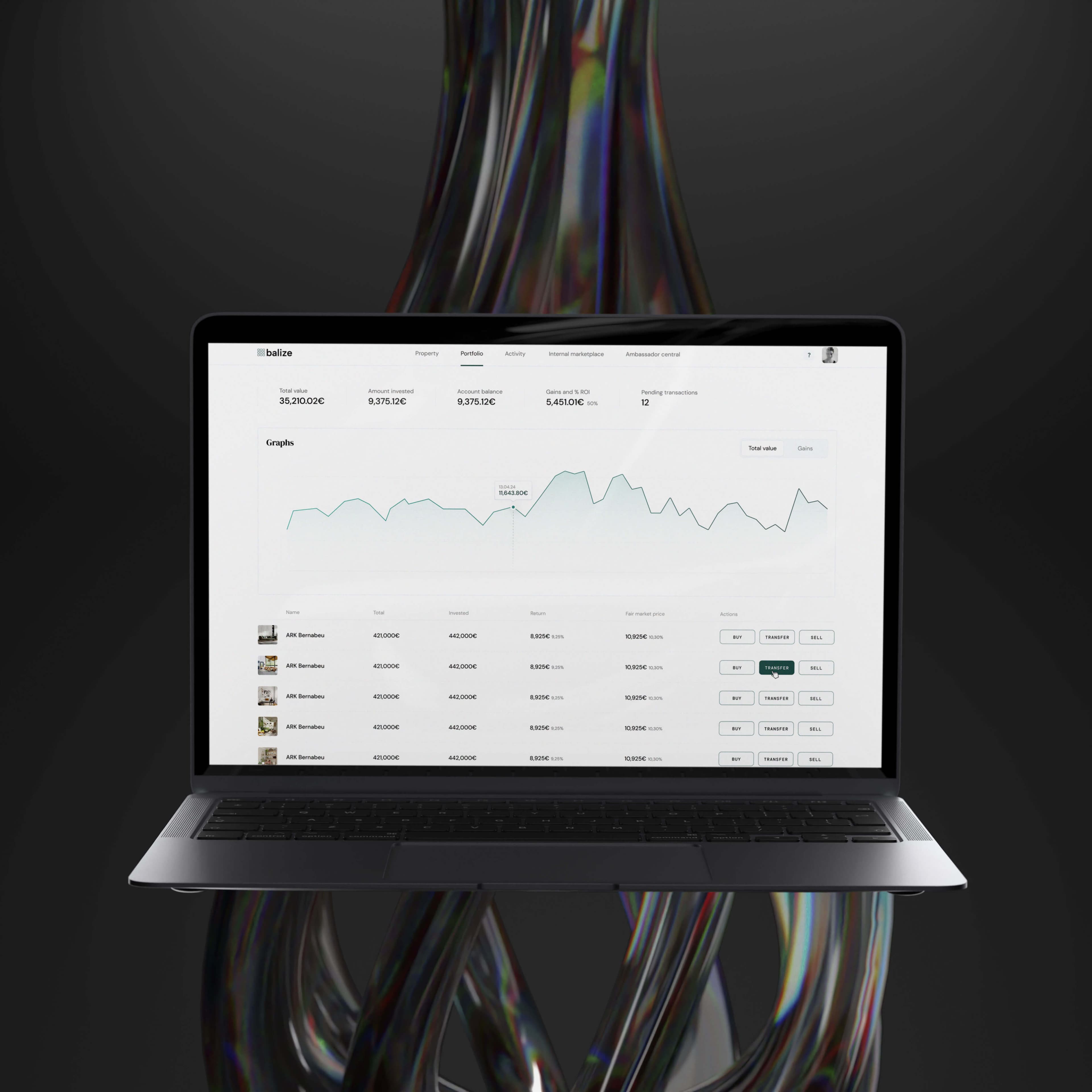 Your entire portfolio, in one place: data, metrics, and opportunities.